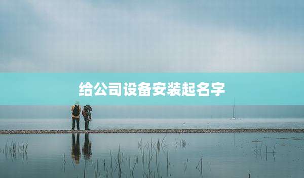 给公司设备安装起名字