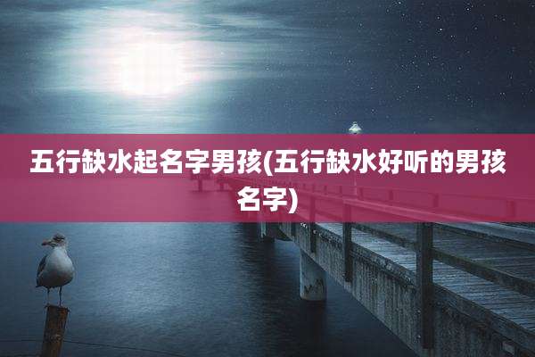 五行缺水起名字男孩(五行缺水好听的男孩名字)