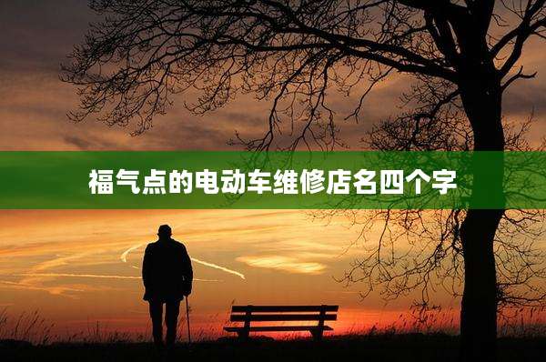 福气点的电动车维修店名四个字