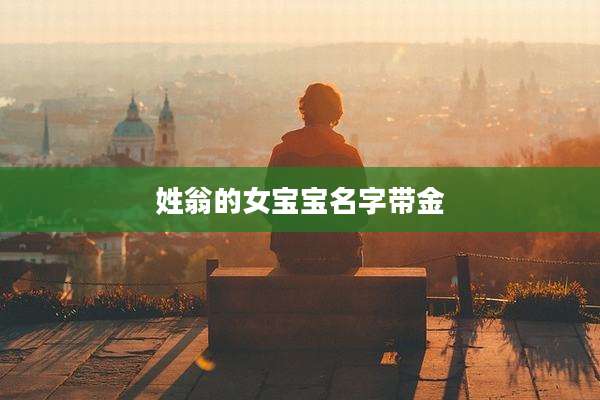 姓翁的女宝宝名字带金