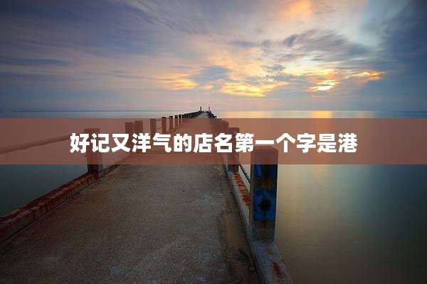 好记又洋气的店名第一个字是港