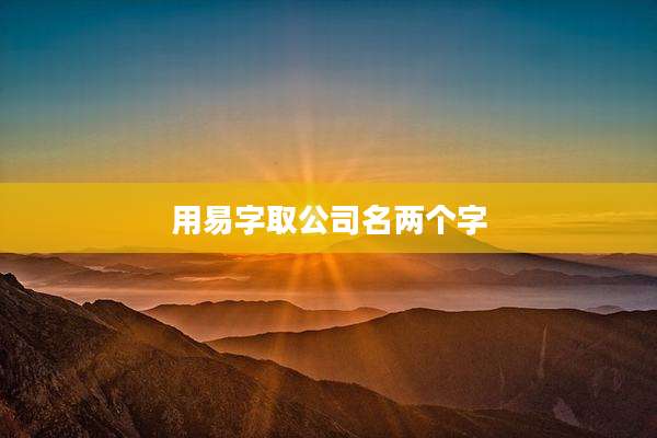 用易字取公司名两个字
