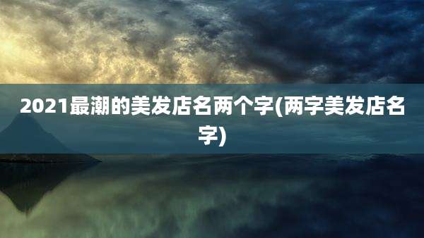 2021最潮的美发店名两个字(两字美发店名字)