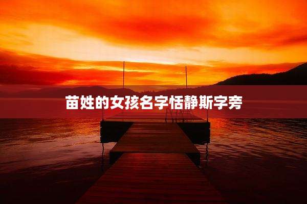苗姓的女孩名字恬静斯字旁
