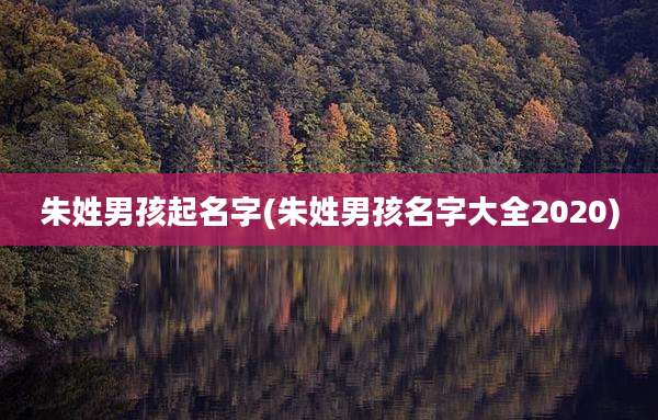 朱姓男孩起名字(朱姓男孩名字大全2020)