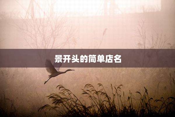 景开头的简单店名