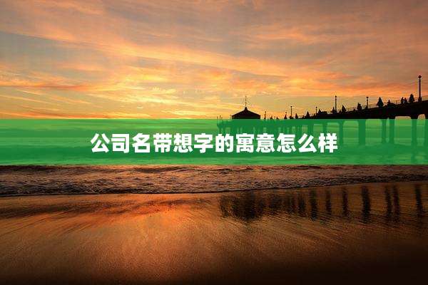 公司名带想字的寓意怎么样