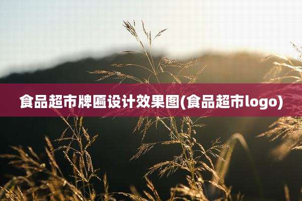 食品超市牌匾设计效果图(食品超市logo)