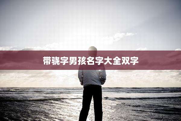带骁字男孩名字大全双字