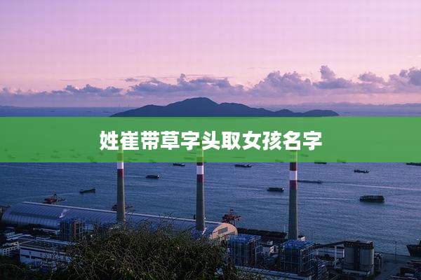 姓崔带草字头取女孩名字