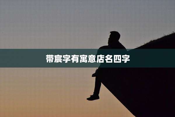 带宸字有寓意店名四字