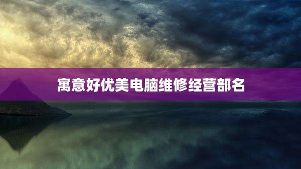 寓意好优美电脑维修经营部名