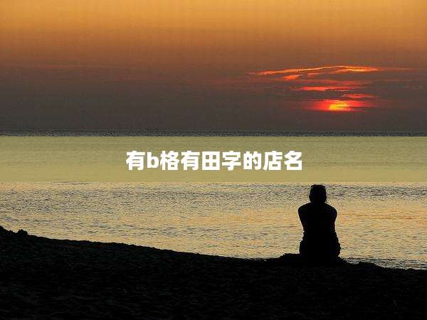 有b格有田字的店名