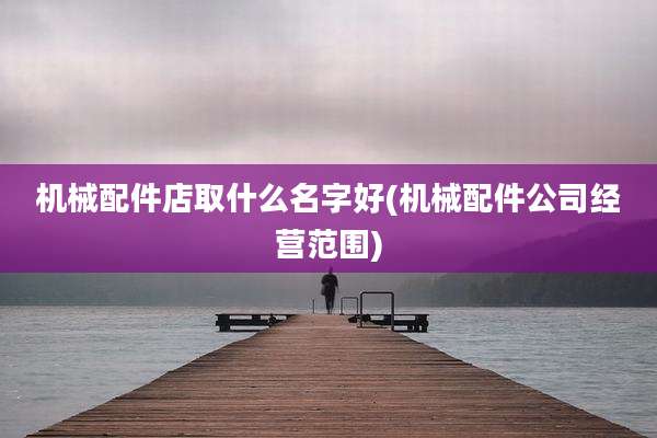 机械配件店取什么名字好(机械配件公司经营范围)