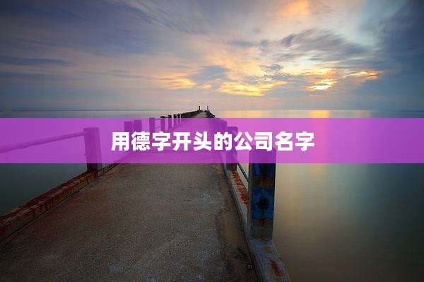 用德字开头的公司名字