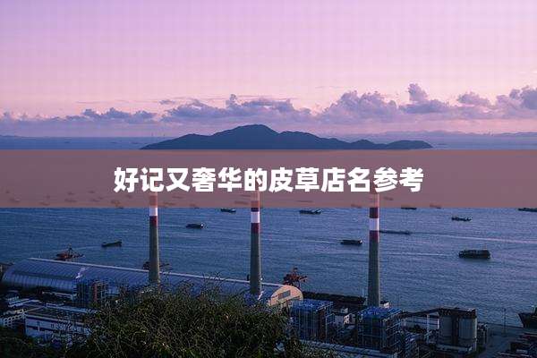 好记又奢华的皮草店名参考