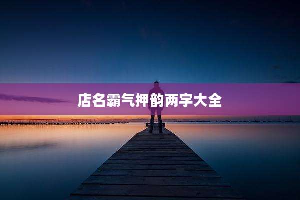 店名霸气押韵两字大全