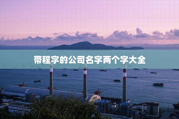 带程字的公司名字两个字大全