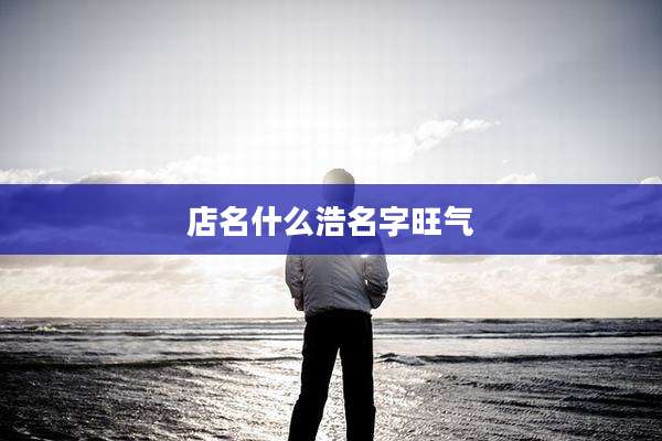 店名什么浩名字旺气