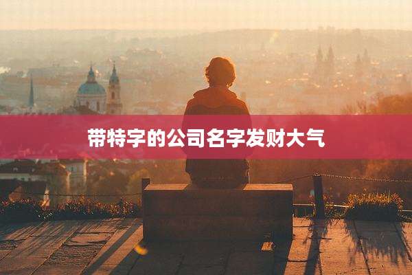 带特字的公司名字发财大气