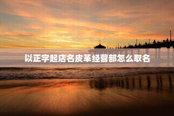 以正字起店名皮革经营部怎么取名