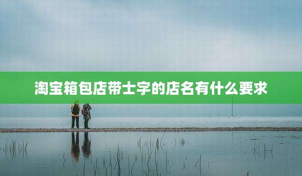 淘宝箱包店带士字的店名有什么要求
