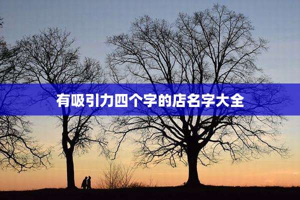 有吸引力四个字的店名字大全