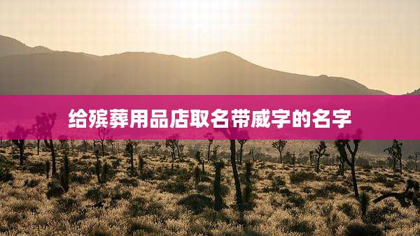 给殡葬用品店取名带威字的名字