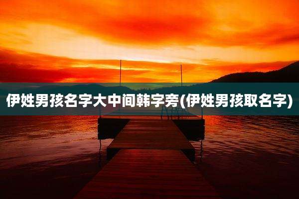 伊姓男孩名字大中间韩字旁(伊姓男孩取名字)
