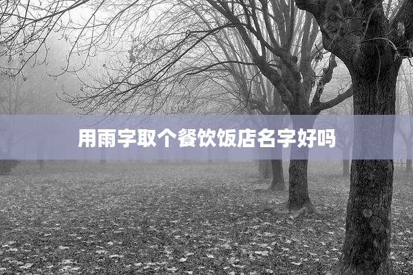 用雨字取个餐饮饭店名字好吗