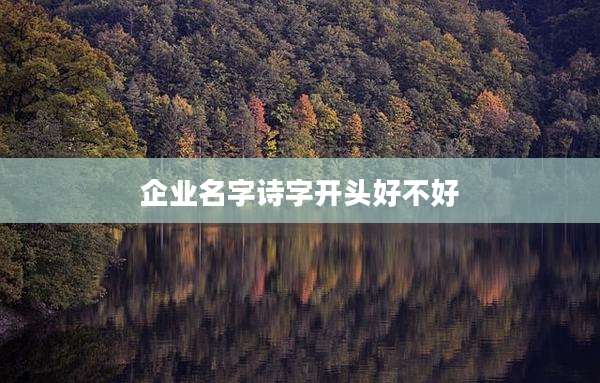 企业名字诗字开头好不好