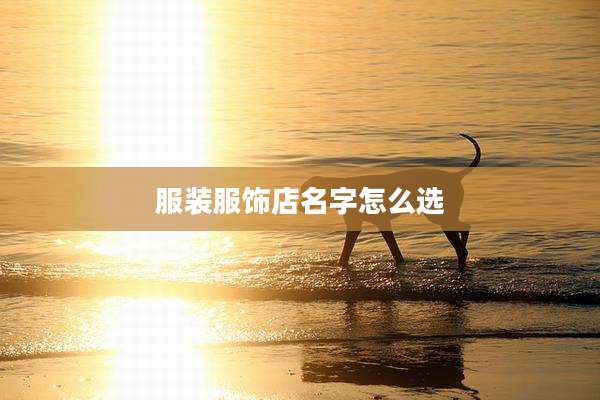 服装服饰店名字怎么选