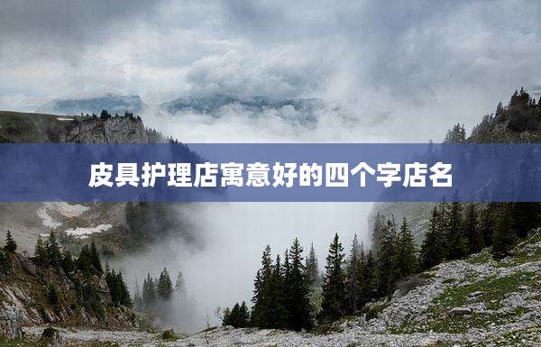 皮具护理店寓意好的四个字店名