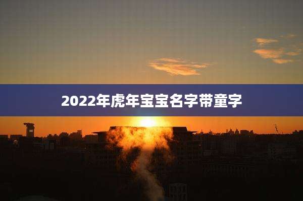 2022年虎年宝宝名字带童字