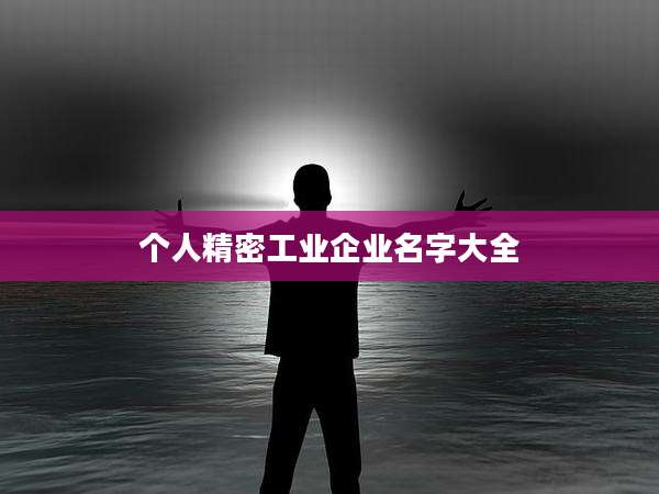 个人精密工业企业名字大全