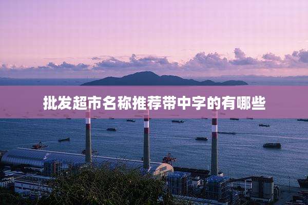 批发超市名称推荐带中字的有哪些