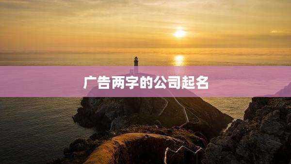 广告两字的公司起名