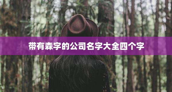 带有森字的公司名字大全四个字