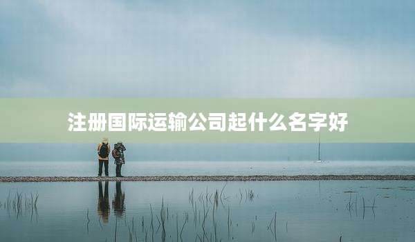 注册国际运输公司起什么名字好