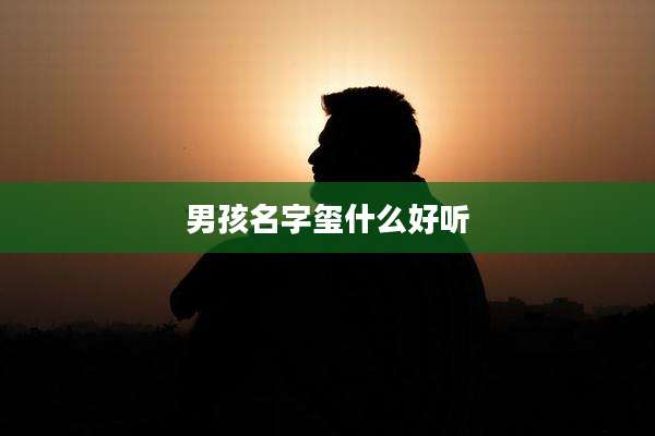 男孩名字玺什么好听