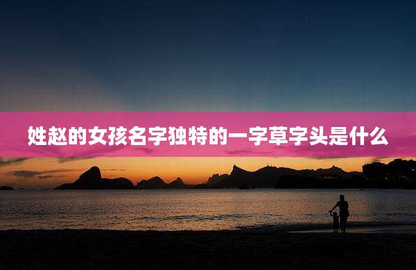 姓赵的女孩名字独特的一字草字头是什么