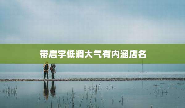 带启字低调大气有内涵店名