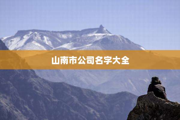 山南市公司名字大全