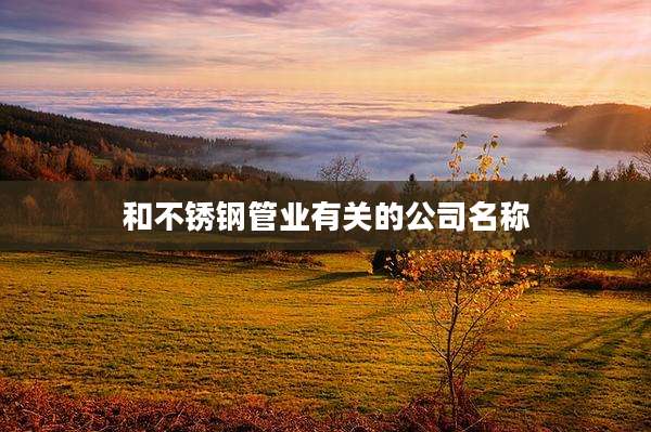 和不锈钢管业有关的公司名称