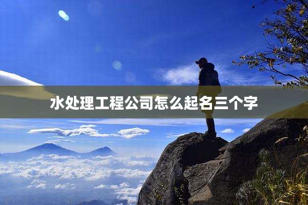 水处理工程公司怎么起名三个字