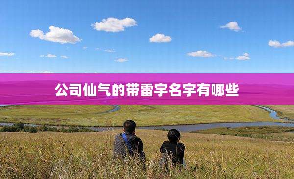 公司仙气的带雷字名字有哪些