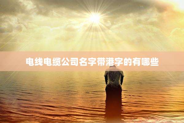 电线电缆公司名字带港字的有哪些