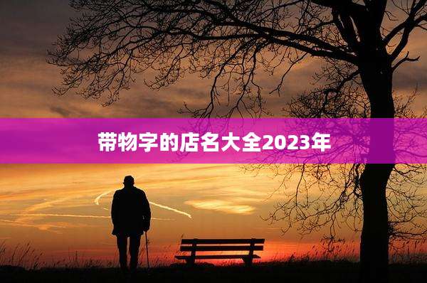 带物字的店名大全2023年