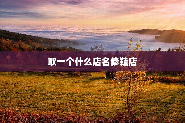 取一个什么店名修鞋店