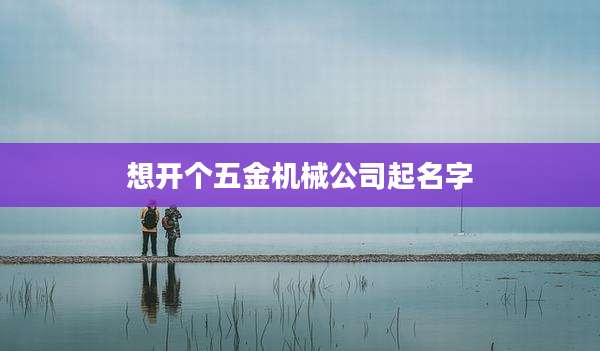 想开个五金机械公司起名字